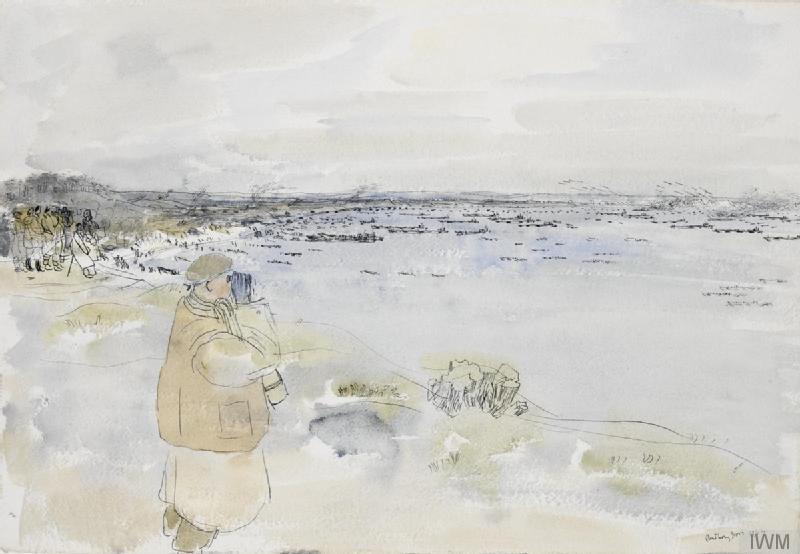 Water colour of Exercise Smash III by Anthony Gross © IWM (Art.IWM ART LD 3954)