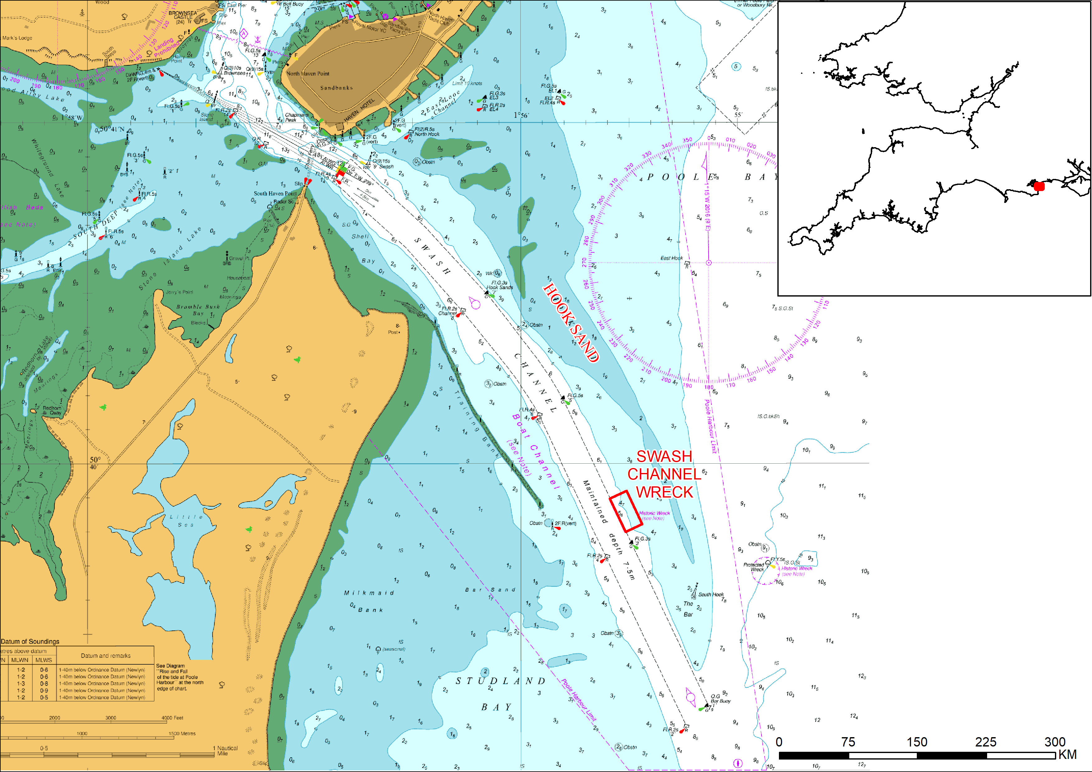 Location of the Swash Channel Wreck
